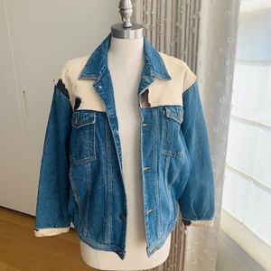 Vintage Cow-hide + Denim Jacket